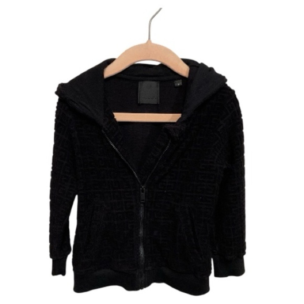 Givenchy Baby/Toddler Black 4G Velour Hoodie, NWOT • Size 2 • Designer